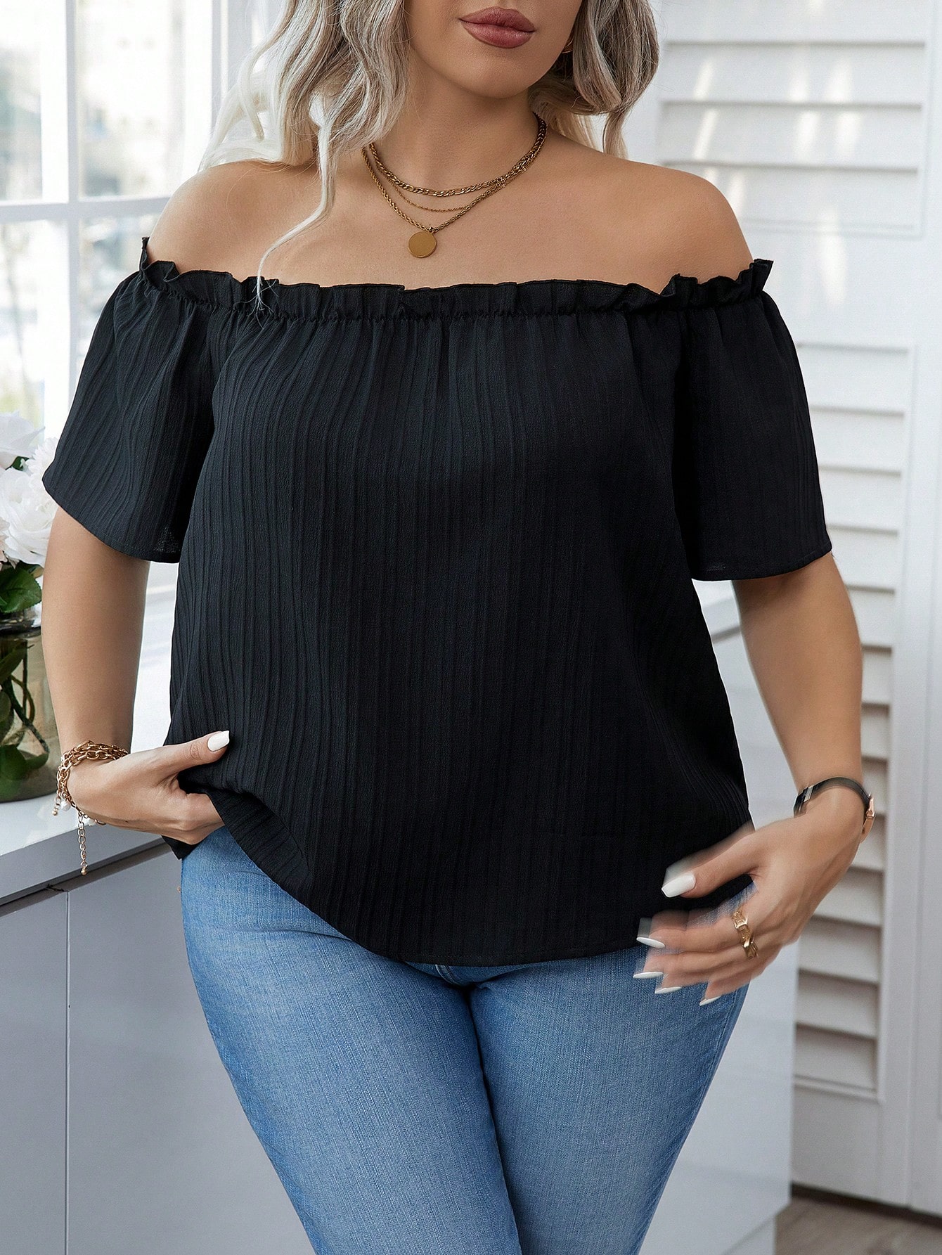 Women's Sexy Off-Shoulder Blac - Blouse Off Shoulder 评论和价格