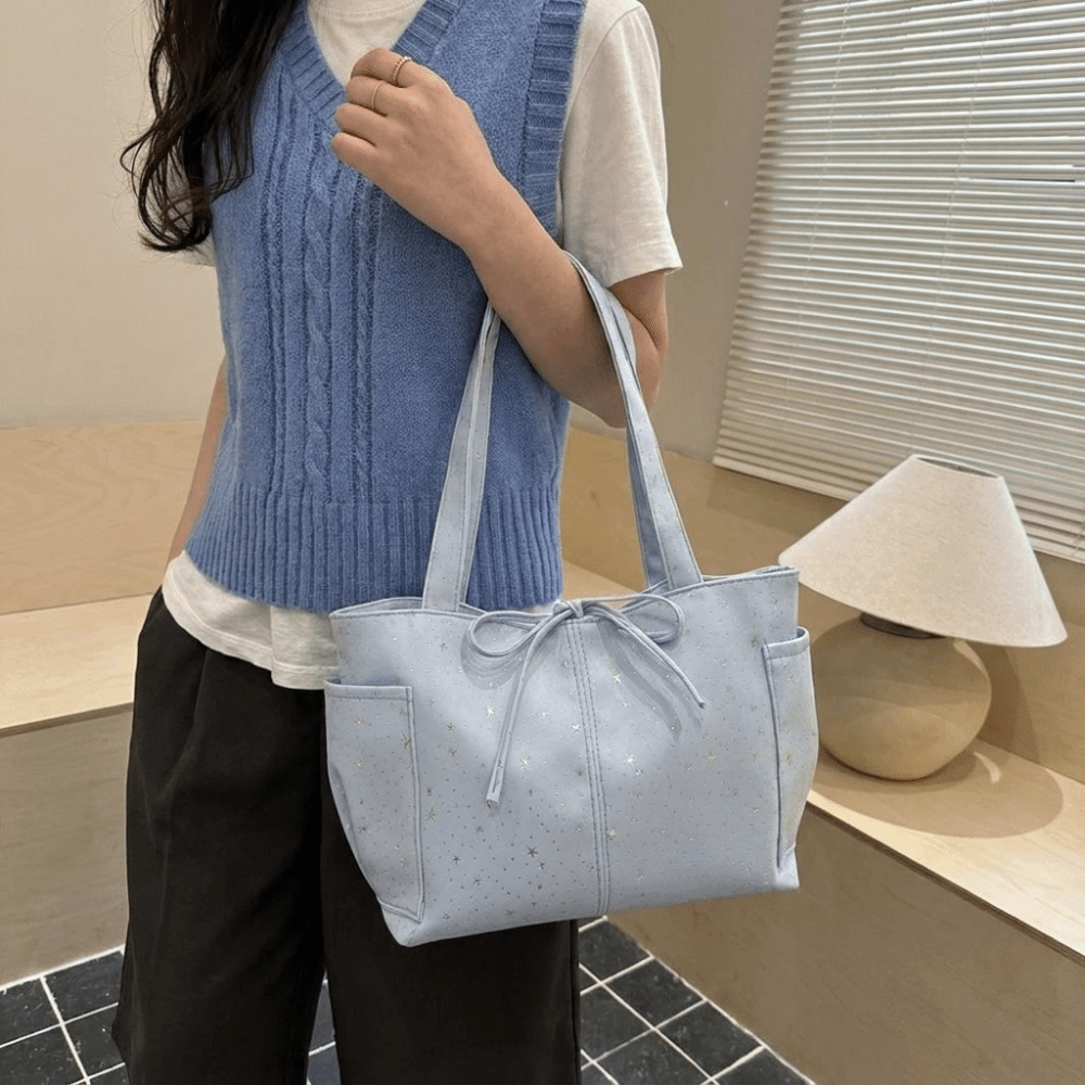 Retro Shiny Star Shoulder Bag  - Tote Bag Beach 评论和价格