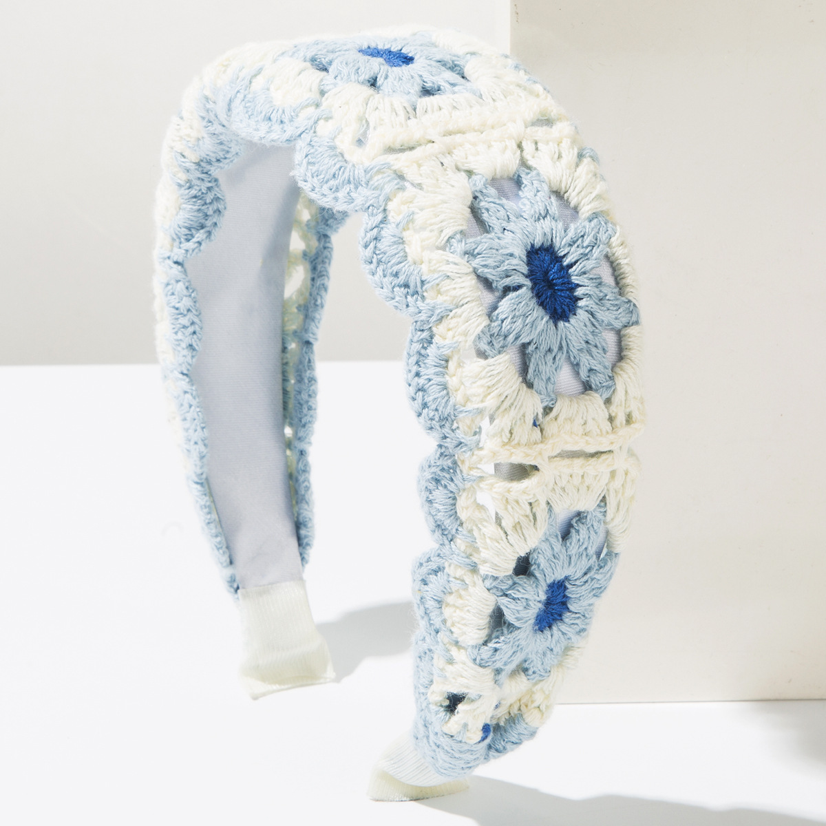 Boho Hand Knit Crochet Flower  - Headband Summer Knit 评论和价格