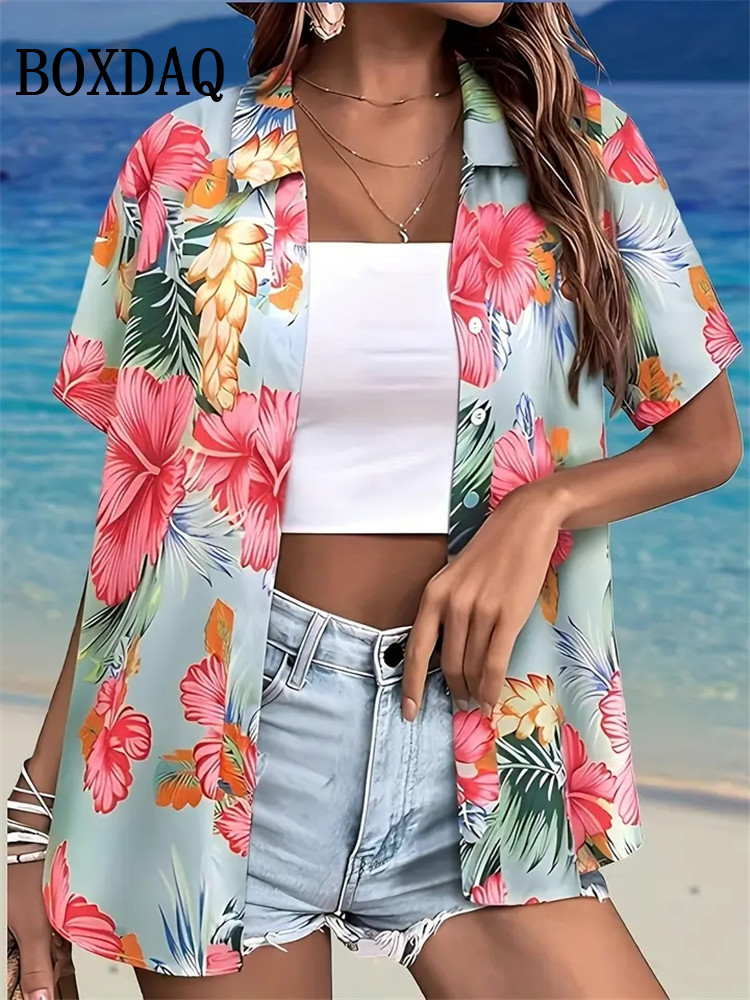 Summer Fashion Women Blouse Ha - Romper Floral Print 评论和价格