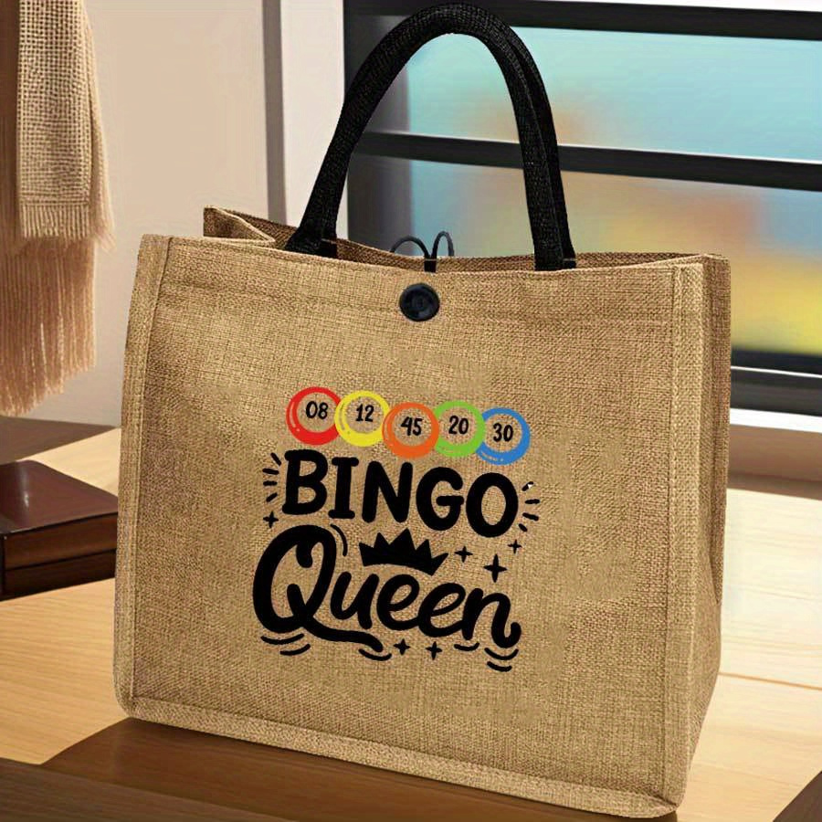 Women's Bingo Print Tote Bag w - Tote Bag Beach 评论和价格